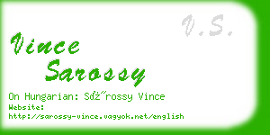 vince sarossy business card